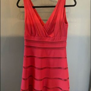 White House Black Market deep red dress